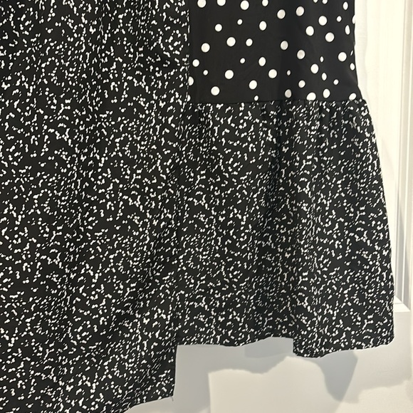 Caara Black and White Asymmetrical Dress - Picture 3 of 9